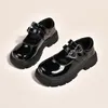 Mädchen Lederschuhe für Party Hochzeit glänzend matt Kinder Performance Schuhe mit Liebe große Kinder Prinzessin Mary Jane Schuhe