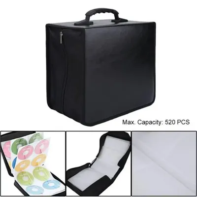 360/400/520 Discs Portable CD DVD Wallet Holder Bag Case Album Organizer Media Storage Box Zipper CD