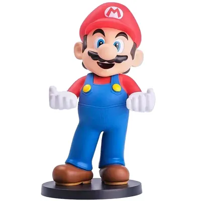 31cm Super Mario Action Figure Toys Game Controller Mobile Phone Holder PVC Model