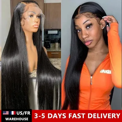 Bone Straight Lace Front Wigs Human Hair 180% Density 13x4 13x6 HD Lace Frontal Wigs For Women Human
