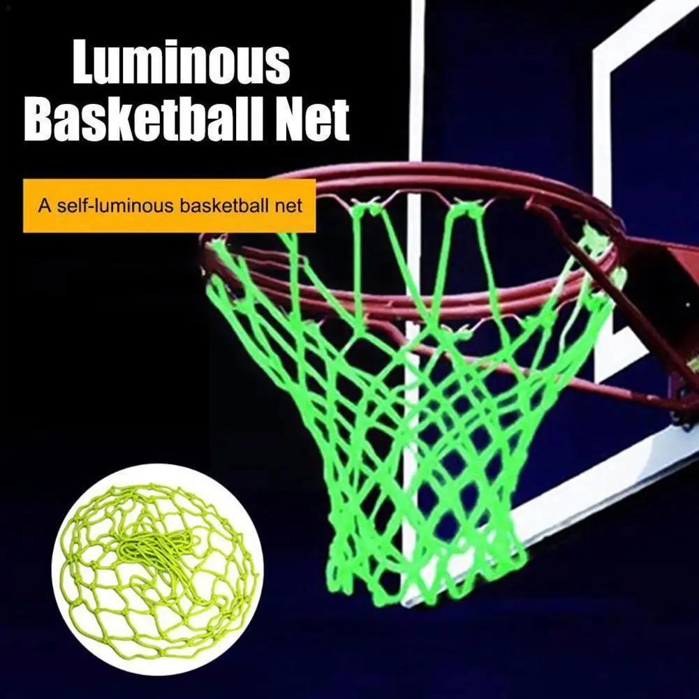 Luminous Basketball Net Green Fluorescent Sports Net Basketball Net Self-luminous Adult Basketball Children