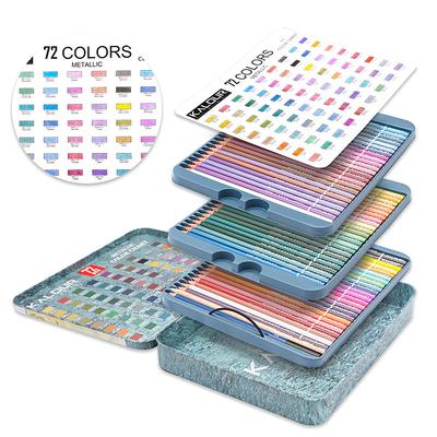 72 Metallic Colored Pencils Set Drawing Colored Pencil Wood Pencil Sketch Coloring Art
