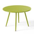 Table basse de jardin ronde en métal vert 50 cm