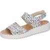 Keilsandalette WALDLÄUFER "H-Willow", Damen, Gr. 4 (37), bunt (multicolor), Ziegenveloursleder, modisch, Schuhe, Sommerschuh, Sandale, Keilabsatz, mit Kork-Fußbett, Weite H
