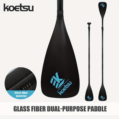 TEMU Koetsu Adjustable Fiberglass Sup Paddle - 3-position, Nylon Blades For Surfing & Water Sports, Black