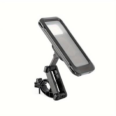 Anti-Theft Bike Phone Mount Waterproof, Motorcycle Phone Mount with Aluminum Alloy Handlebar