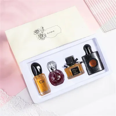 Women Perfume Gift Box 100ml Four Piece Set Lasting Fragrance Body Spray Plant Floral Scent