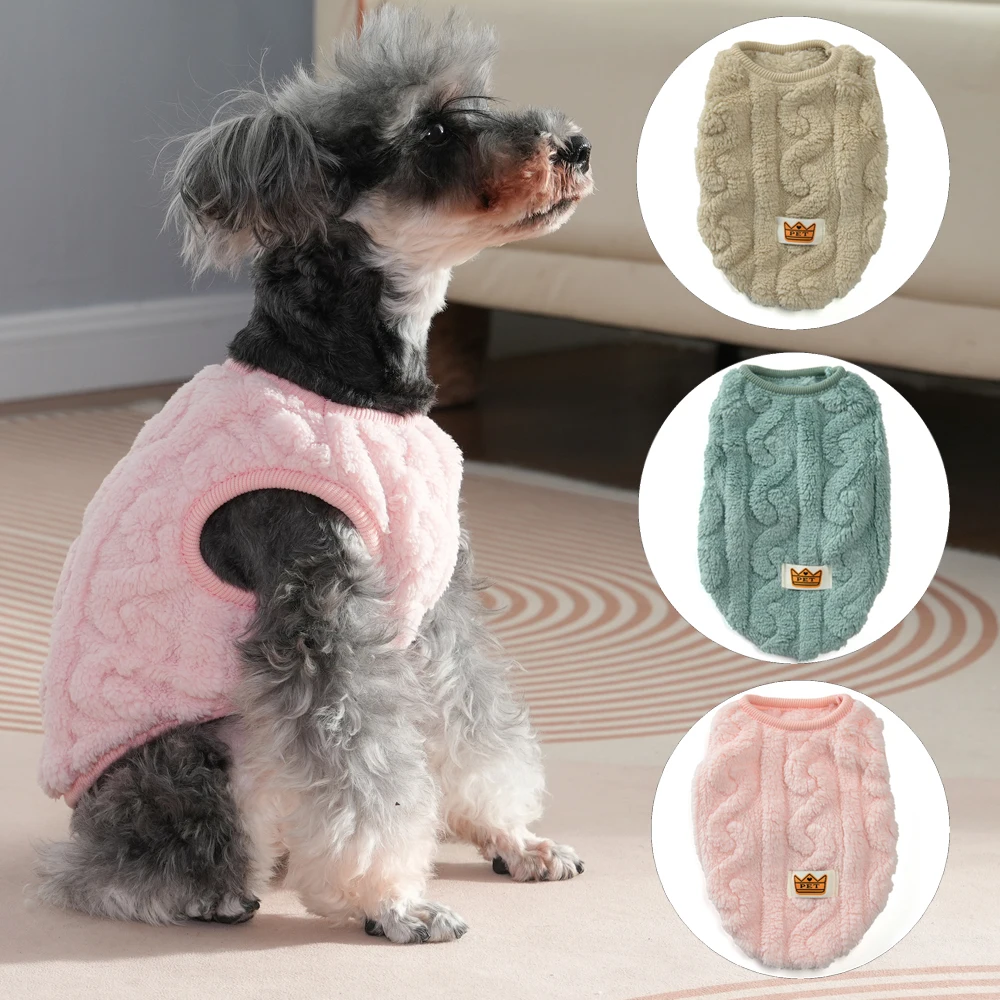 Herbst Winter Warme Hundekleidung Für Kleine Mittelgroße Hunde Katzen Welpen Weiche Gemütliche Jacke Mantel Haustier Pullover Schnauzer Yorkies Mops Kostüm Image