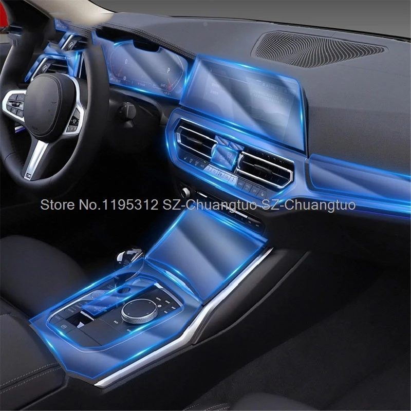 TPU-Schutzfolie für BMW G20 G21 Serie 3, Auto 2019–2022, Auto-GPS-Navigationsinstrument, LCD-Bildschirm, kratzfestes Zubehör Image