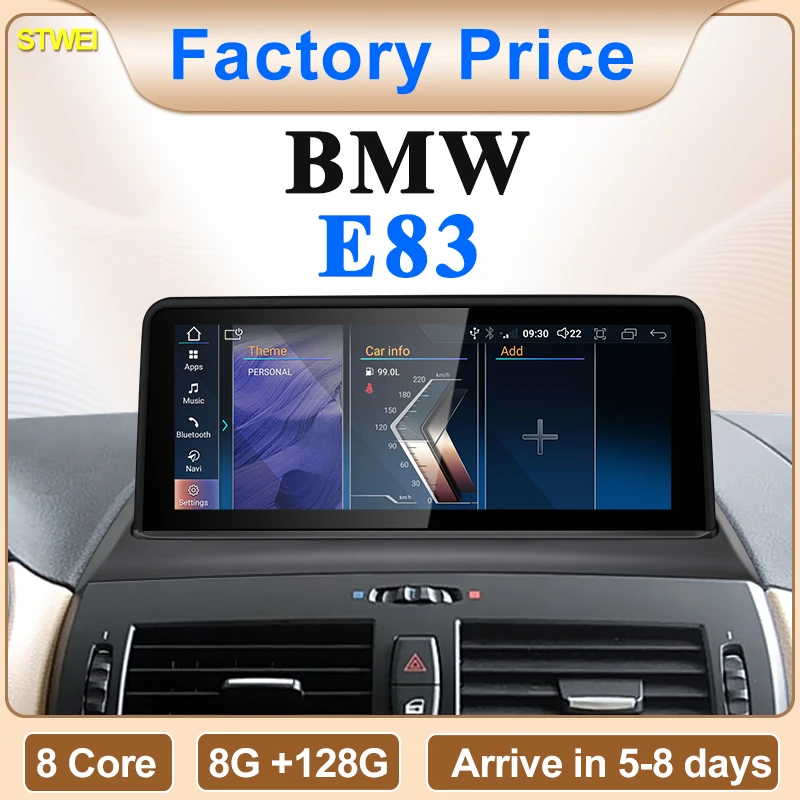 STWEI 2024 Neue ID6 ID7 ID8 UI Android System Drahtlose Carplay AUTO Für BMW X3 E83 2005 2007 2008 GPS Auto Video Player GPS Navi