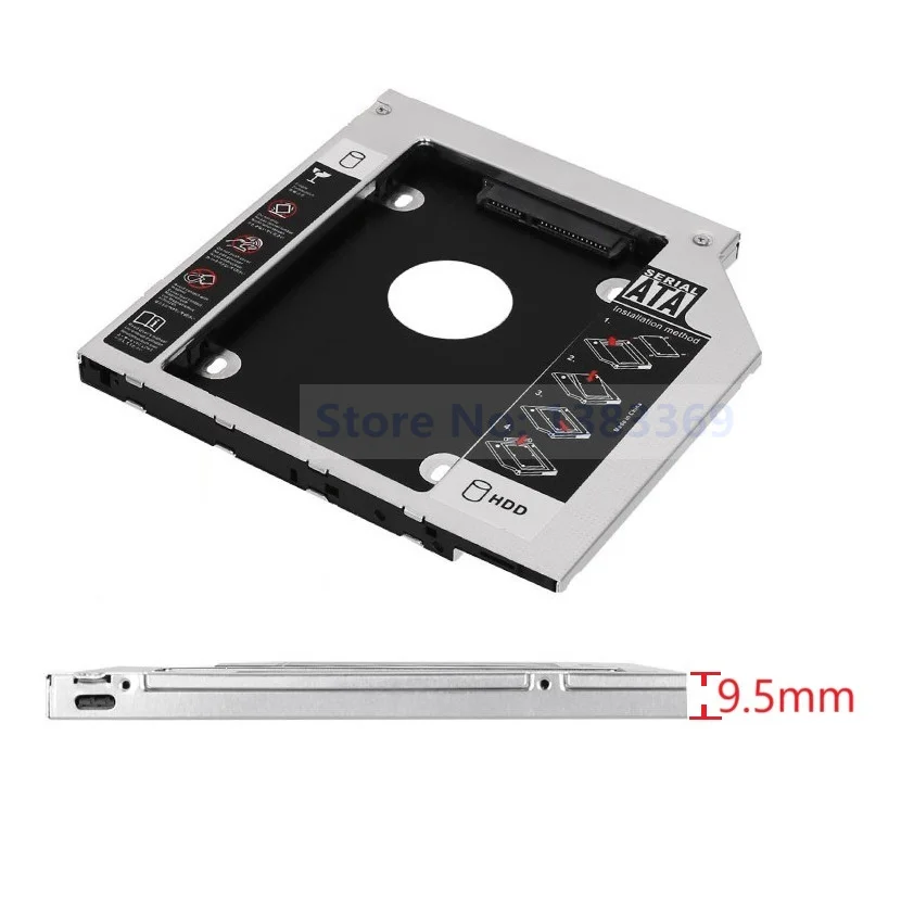 NIGUDEYANG Neue 2. Festplatte SSD HDD Optical Bay Caddy Adapter Rahmen Fach für Fujitsu Lifebook E546 E736 E756 GUD0N Notebook Image