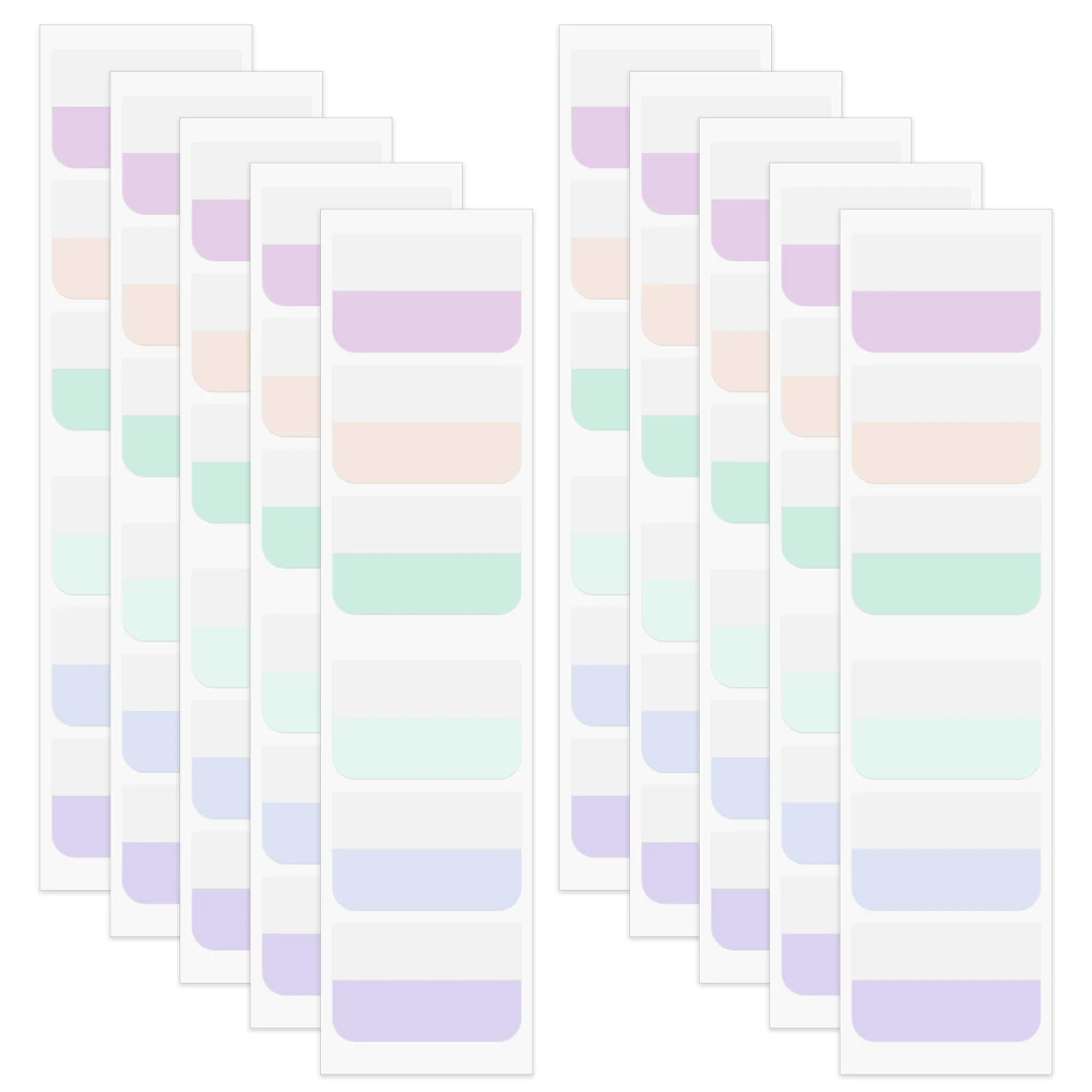 60 Stück beschreibbare wiederverwendbare Haftnotizen, bunter Index-Etikettenaufkleber, DIY-Scrapbooking, Tagesplaner für Schule, Büro, Klassifizieren Image