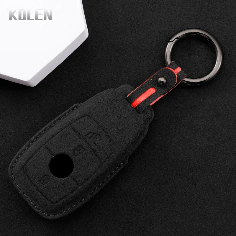 Leder Auto Remote Key Case Cover Shell für Mercedes Benz A C E s G Klasse Glc Cle Cla Glb Gls W177 W205 W213 W222 X167 Amg Fob Image