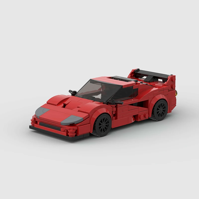 MOC F50 Rennwagen Stadt Sport Bausteine Ziegel Kinder Spielzeug Supercar Racers Kreative Garage Fahrzeug Technik Image