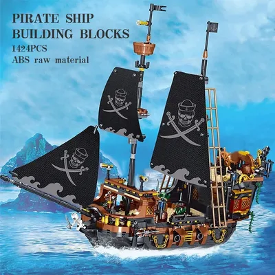 ToylinX Piratenschiff Bausteine Segeln Sturmschiff MOC Modell Ziegel Kits Kreative Desktop Image