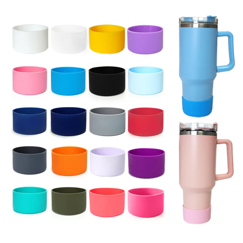7,5 cm Silikons tiefel Boden hülse Abdeckung für Stanley 40oz Tumbler Quencher Abenteuer und Ice Flow Flip 30 oz 20 oz Wasser flasche Image