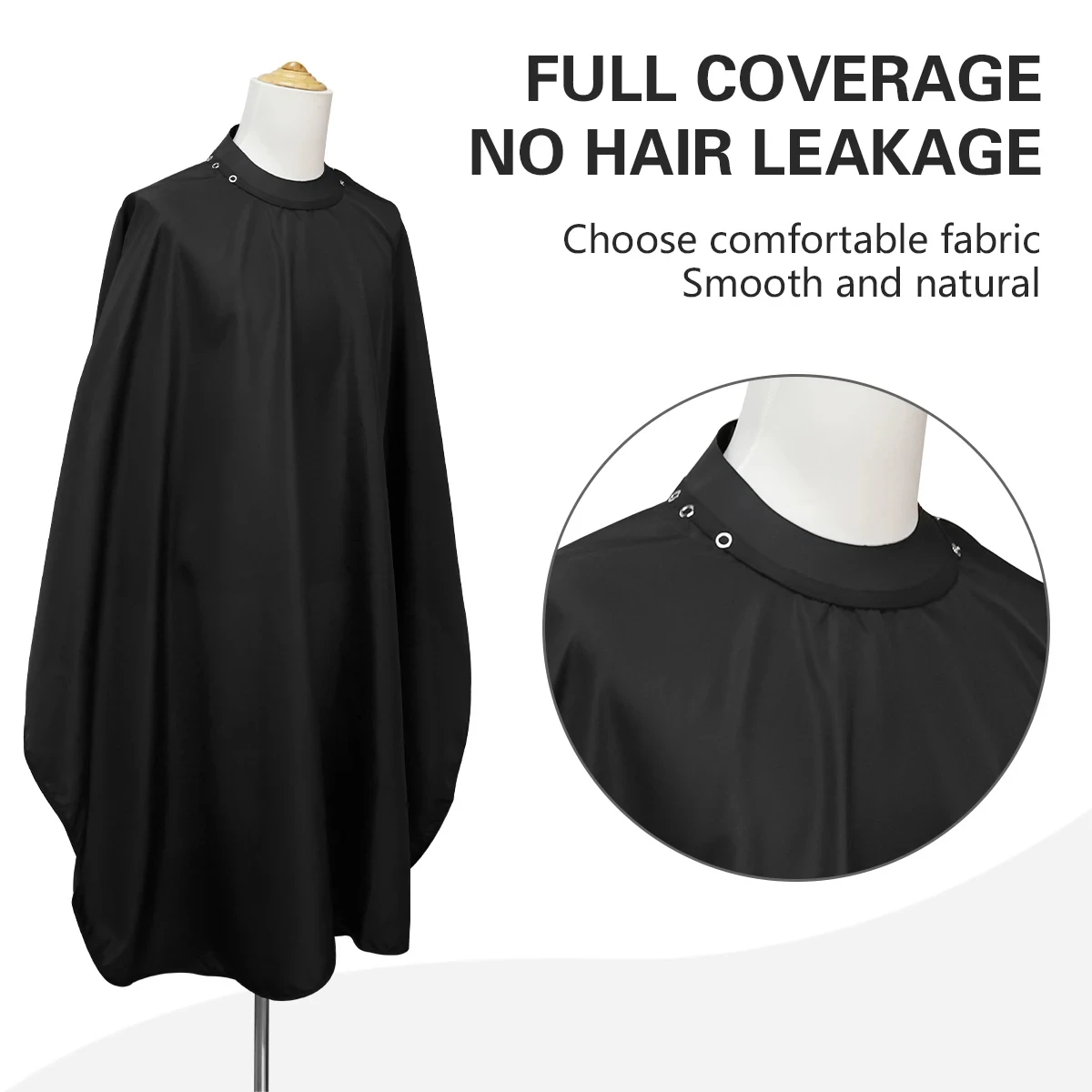 Silikon Kragen Barber Schwarz Cape Friseur Schürze Haar Schneiden Frisur Kleid Professionelle Friseur Tuch Image