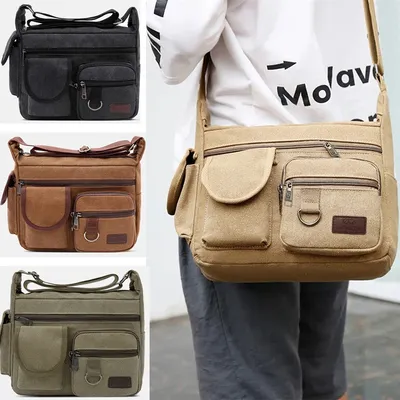 Outdoor Men Canvas Shoulder Camera Bags Casual Tote Travel Men's Crossbody Bag Messenger DSLR Bags Fashion High Quality Handbag