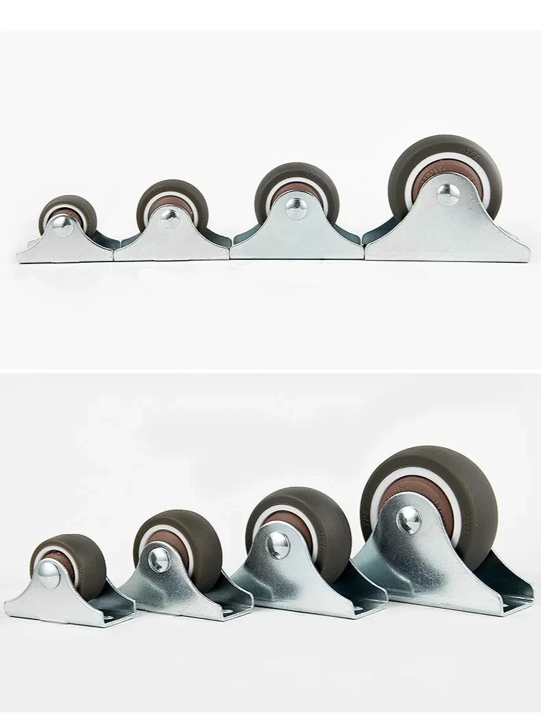 1/2/4/8 Stück Mute Caster 1/1,25/1,5/2 Zoll Richtungsrad Schublade Riemenscheibe Bücherregal Möbelführung Gummi Silent Caster Roller Image