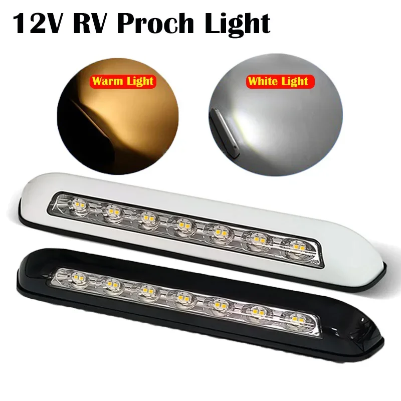 12V RV LED Markise Veranda Licht Wasserdicht Wohnmobil Caravan Van Camper Anhänger Wand Lampen Licht 6000K 8W Weiß/warm Weiß Led