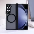 Per Samsung Galaxy Z Fold 4 5 6 7 Custodia Magsafe Cerniera trasparente Pieghevole antiurto Custodia di ricarica wireless magnetica Accessori