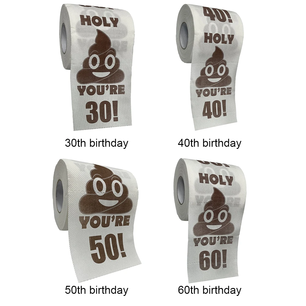 Poop gedruckt Neuheit Toiletten papier 30st Geburtstag Dekorationen Toiletten papier heilig Sie sind 30 gedruckte Toiletten papier Party zubehör Image