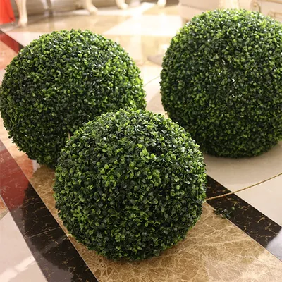 Plastic Versatile Artificial Grass Dome Ball Plants Eco-friendly Indoor Or Outdoor Low Maintenance green 15cm