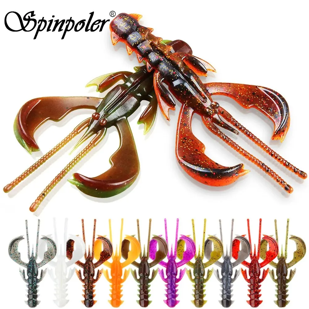 Spinpoler Agile Shrimp Soft Bait Angelköder TPR Floating Salted UV Active Krebse für Weedless Rigs Jig Ned Split Drop Shot Image