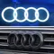 Auto LED Griglia stato statico Luce Nero argentato Distintivo Emblema AUDI Logo Luce Per AUDI A3 A4