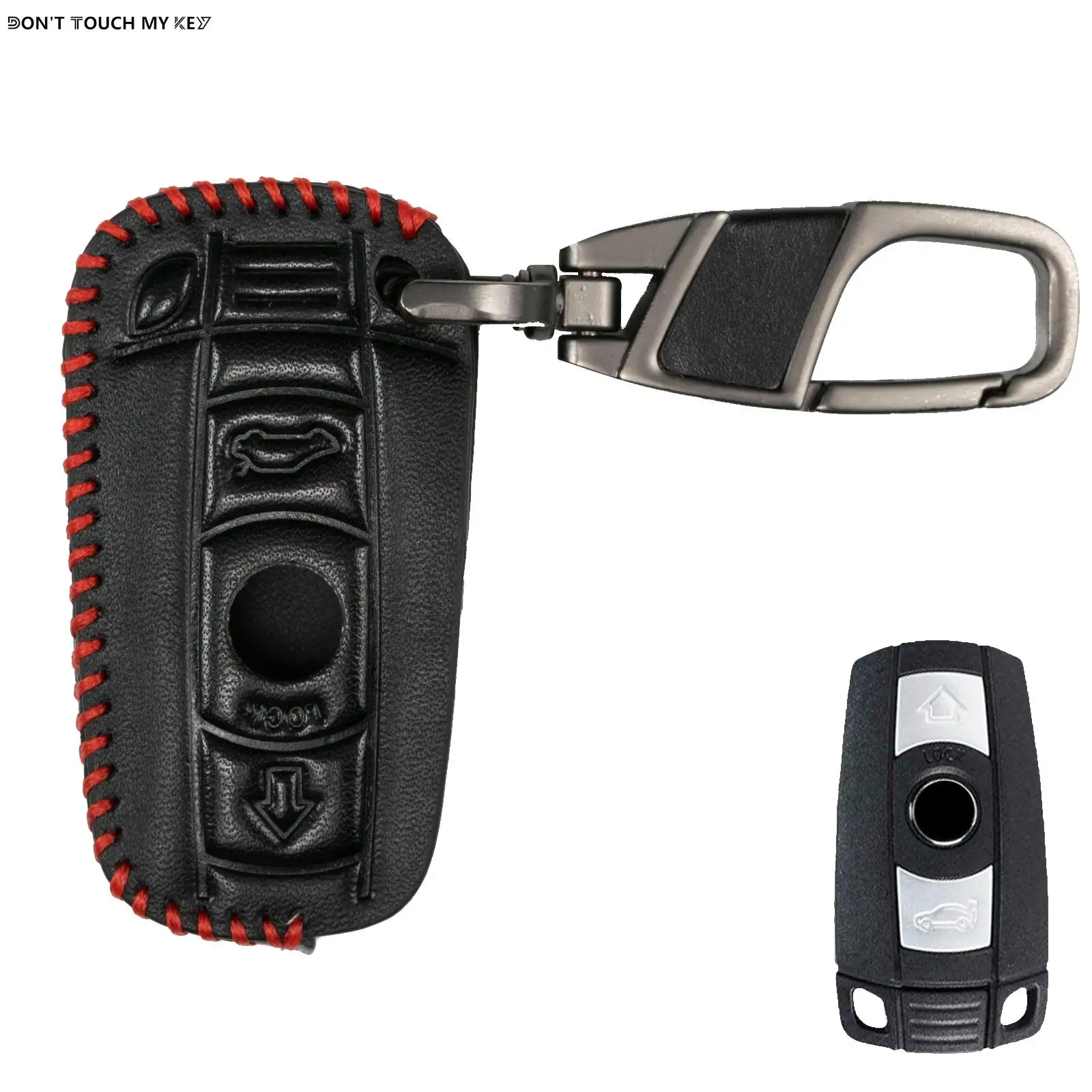 2 3 Pulsante Cuoio DELL'UNITÀ di elaborazione Chiave A Distanza Dell'automobile Fob Borsette Caso Della Copertura Del Supporto Della Pelle Proteggere Per BMW 1 3 5 6 7 Serie E60 E61 E63 E65 E82 E88