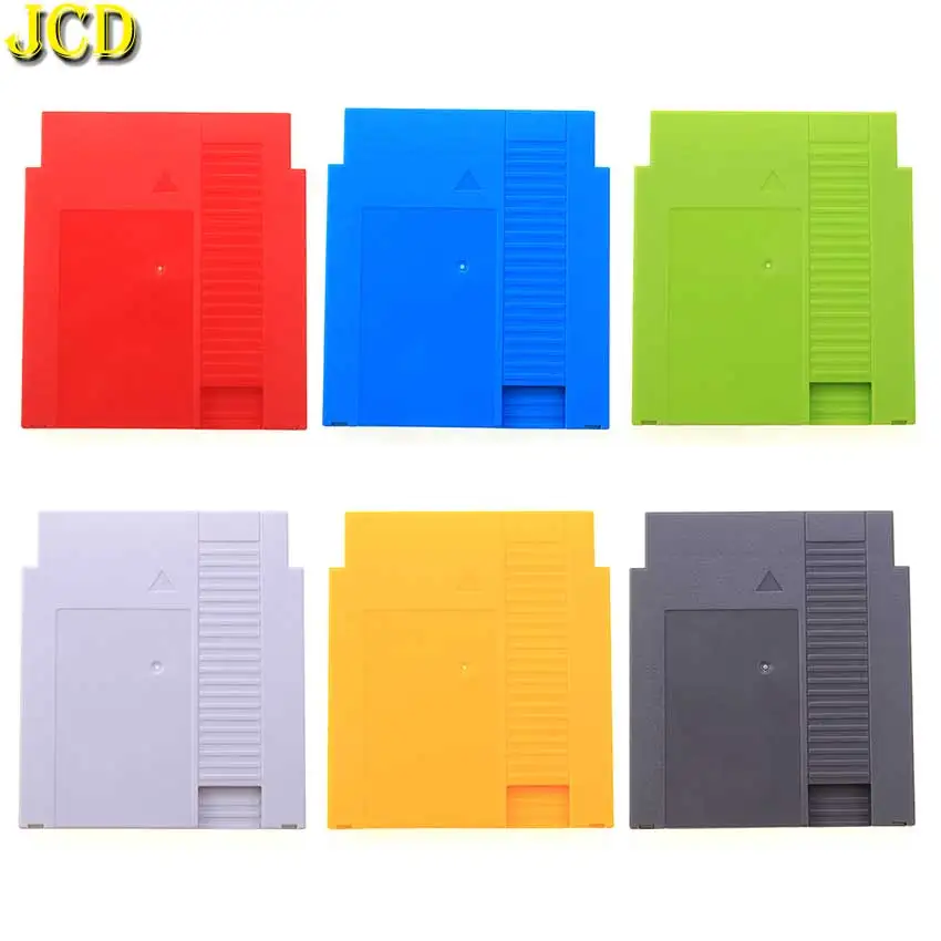 JCD 72-polige Spielkartenbox, Spielkassette, Ersatzschale für NES, für Unterhaltungssystem, Abdeckung, Kunststoff-Hartschale mit 3 Bildschirmen Image