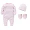 New mussola Blank 4 pz/lotto Set di vestiti per bambini ragazze rosa abbigliamento per bambini Set