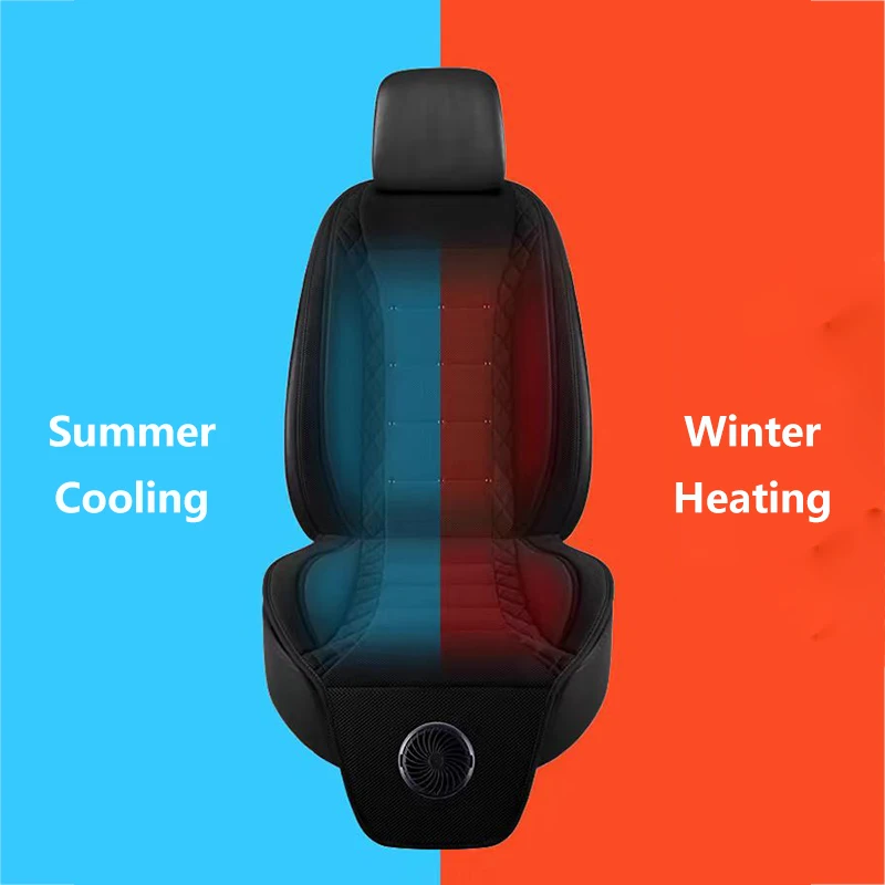 12/24VCar Belüftung Sitzkissen Sommer Kühlung Winter Heizung Sitz Matte Blasen Belüftung Auto Start Stop Pad Auto innen Image