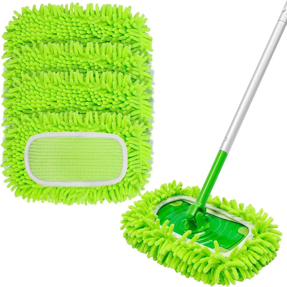 Ersatz-Mopp-Nachfüll kissen für Swiffer-Kehrmaschinen-Mopp-Trocken-Nass-Mopp-Nachfüllungen für die Boden reinigung von Mikro faser pads (10-12 Zoll) Image