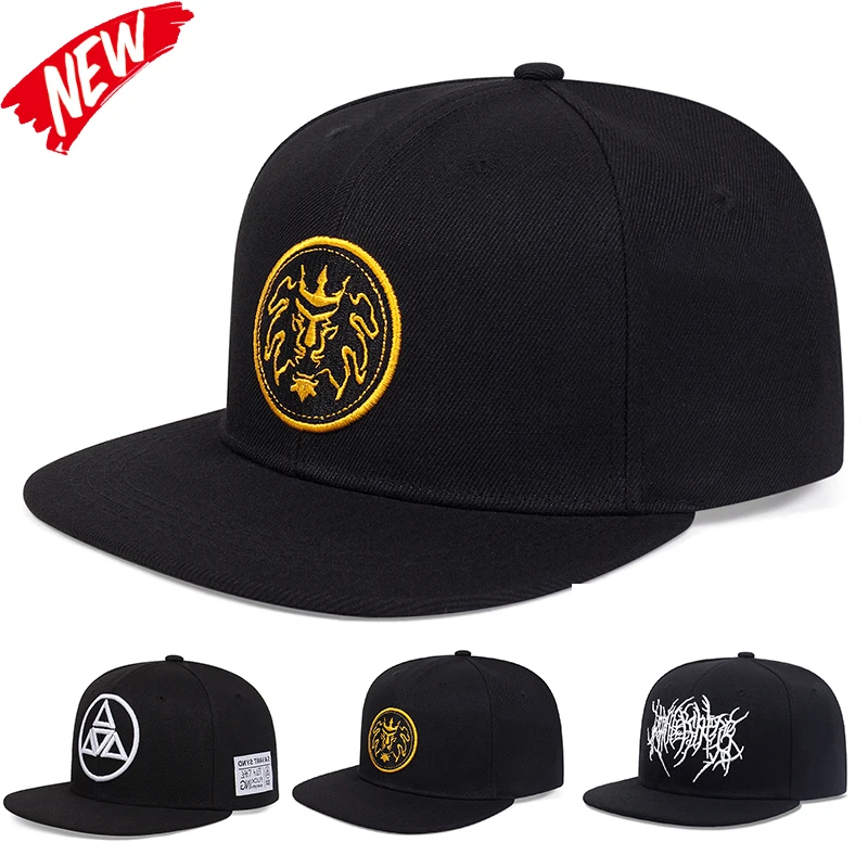 Herrenmode Löwe Gold bestickt Hut Snapback Caps Unisex Sonnenschutz Hut Frauen verstellbare Hip Hop Baseball Caps Cowboy Hut