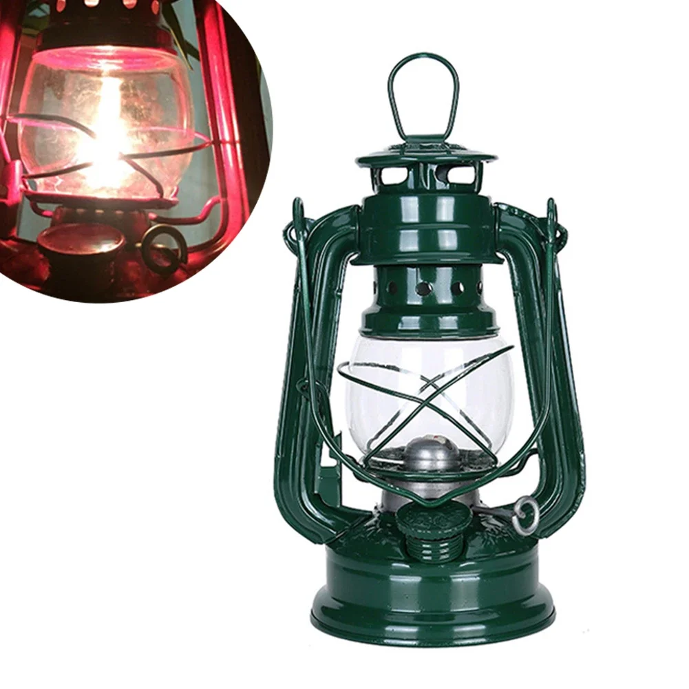 Camping Laterne Retro Stil Erdöl Sturm Laterne Metall Outdoor Lampe Tragbare Nostalgische Atmosphäre Kerosin Lampen Beleuchtung