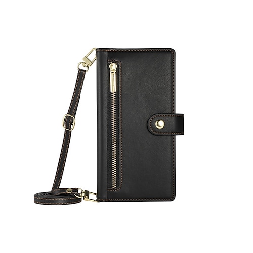 Handy Hülle Handyhüllen Für Samsung Galaxy S26 Ultra Plus S25 S24 S23 S22 S23 FE S21 Ultra Plus S20 A55 5G A35 5G Rückseite Mit Ständer Magnetisch Reisverschluss Retro TPU PU-Leder Image