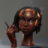 Head Incense Burner Black Woman, Black Lady Head Scents Burner Black Women Head, Head Incense Burner Black Woman,Headscents Incense Holder for Various Environments