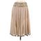 Donna Karan New York Silk Skirt: Tan Solid Bottoms - Women