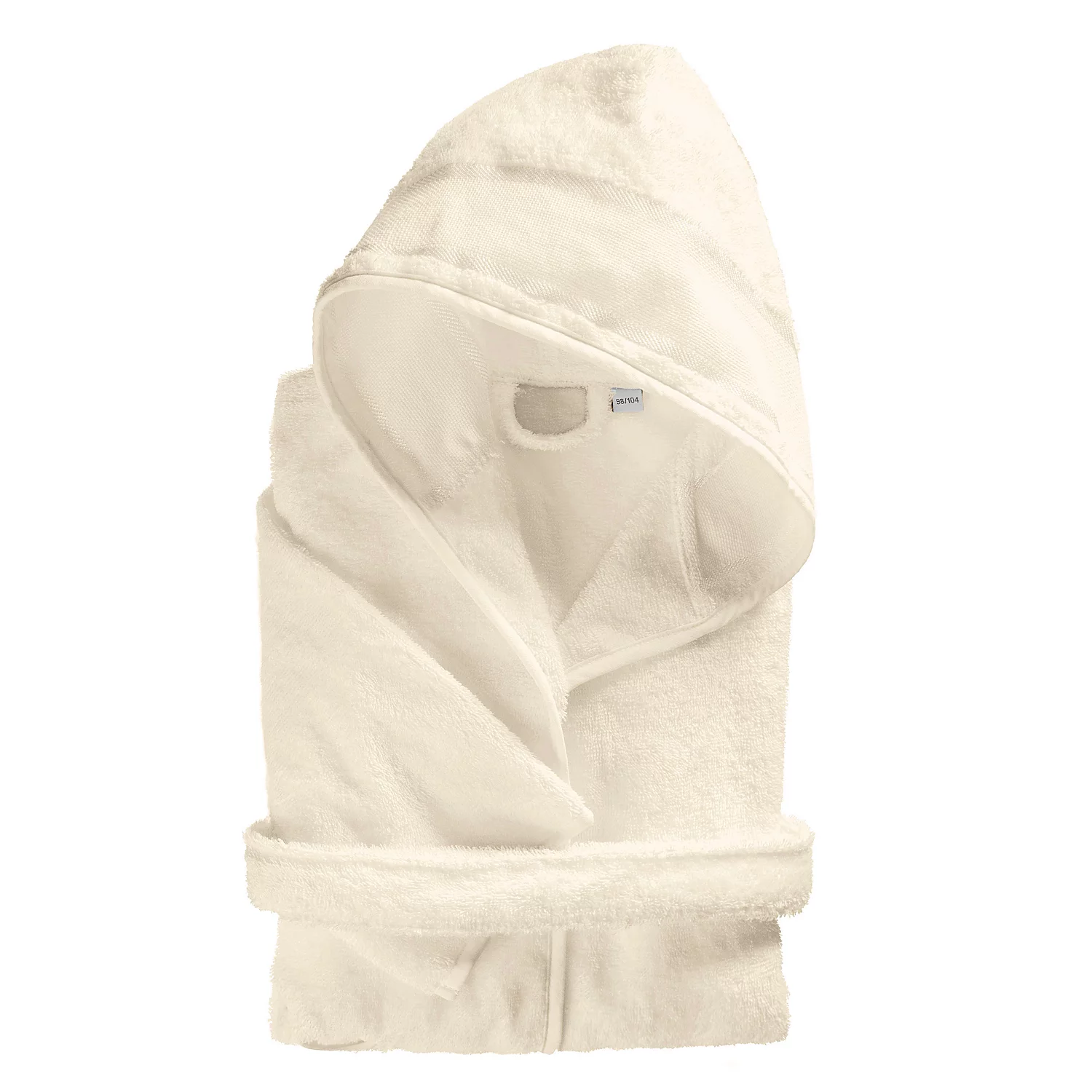 buttinette Peignoir à capuche enfant, écru naturel
