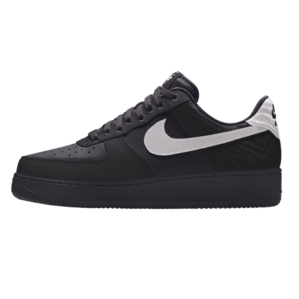Nike Shoes | Custom Nike Air Force Men’s Shoes. | Color: Black/White | Size: 9