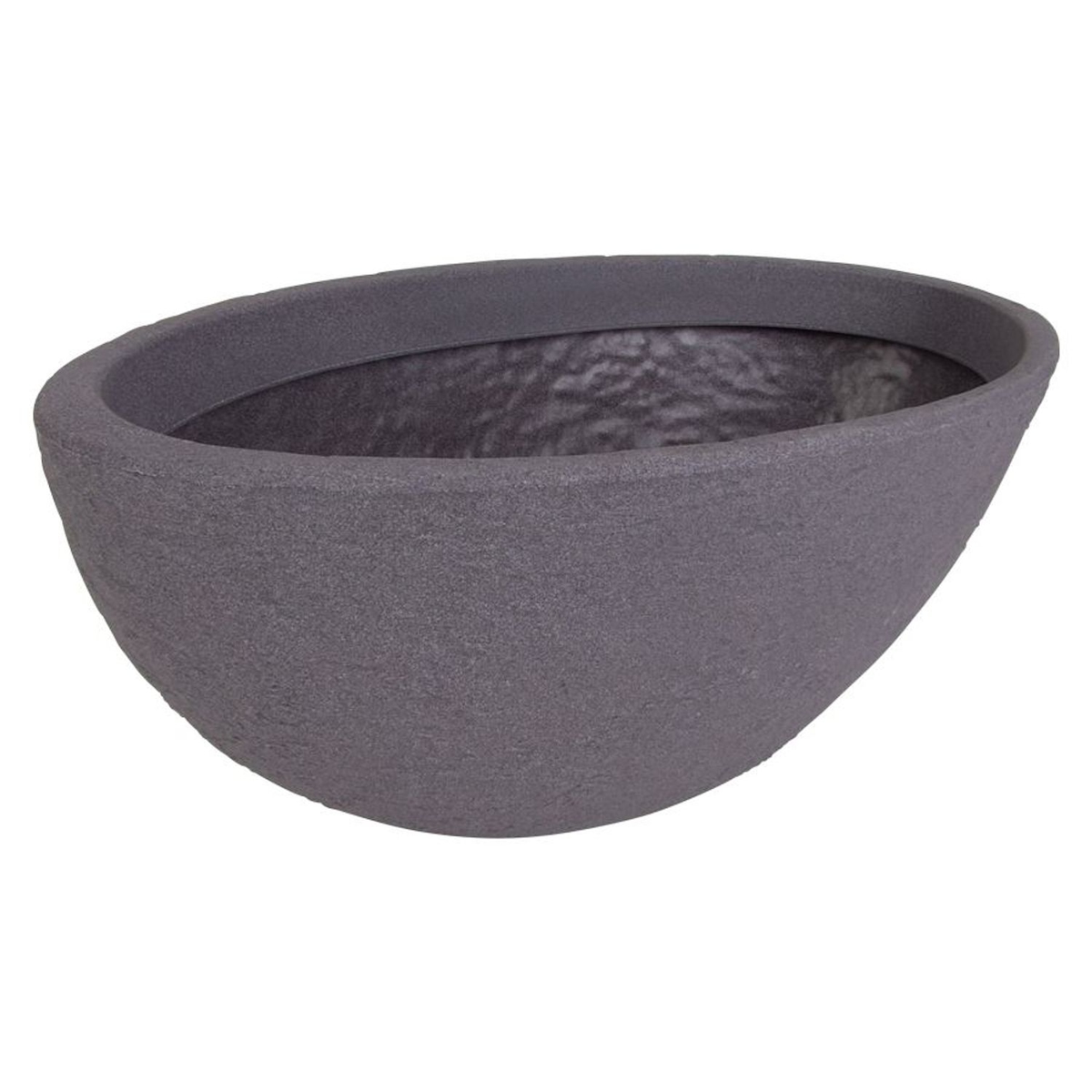 Ovaler Pflanztopf Stone 70x40cm Grau Grau Image