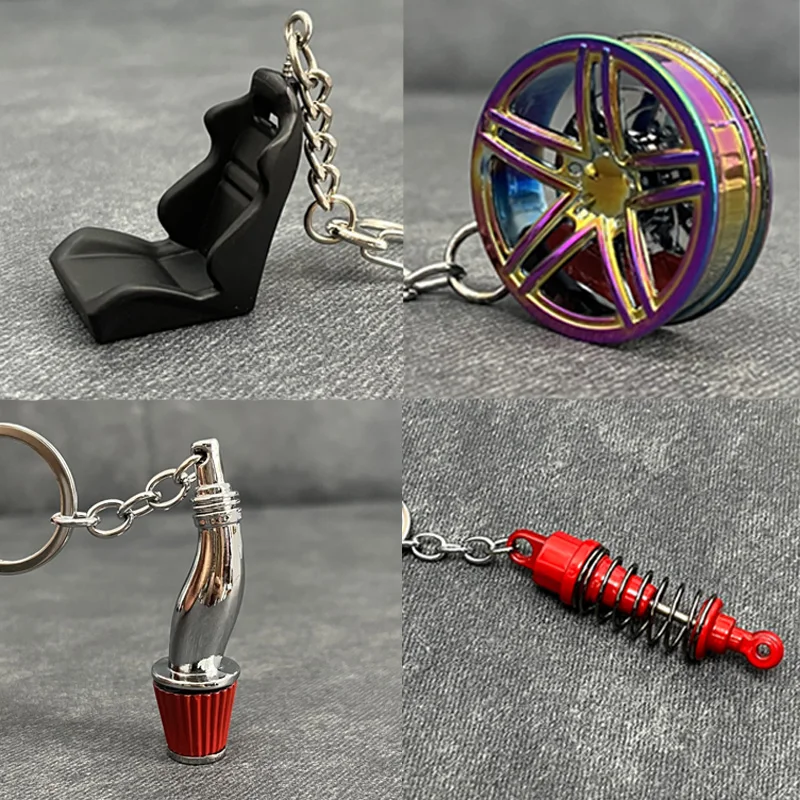 Luxus Metall Schlüsselbund Kreative DIY Schlüsselring Halter Auto Schlüssel Kette Bremsscheibe Anhänger Für Männer frauen Schmuck Geschenk Auto Motorrad Int Image