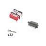 Kit Connettore Ampseal Maschio Femmina 23 Vie da circuito stampato 90° grigio con pin dorati