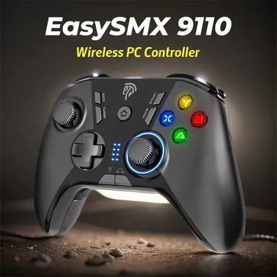 EasySMX 9110 Wireless Gamepad, 2.4G PC Controller with Customized Buttons Joystick for PC Windows,