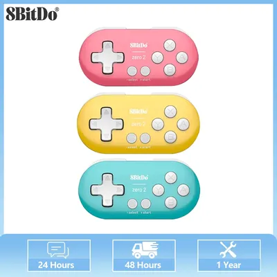 8Bitdo Zero 2 Bluetooth Gamepad Kid Support For Ninrendo Switch, Windows, Android,Steam, Raspberry