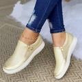 Per donna Scarpe da ginnastica scarpe bianche Scarpe bianche Taglie forti Scarpe da ginnastica senza lacci Esterno Giornaliero Tinta unica Piatto Punta tonda Essenziale Informale minimalismo Footing