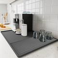 Set di tappetini da caffè in silicone con bordi rialzati: tappetino da bar per piano di lavoro, accessori per caffè adatti alla macchina per caffè espresso, tappetino per asciugare i piatti, gadget da