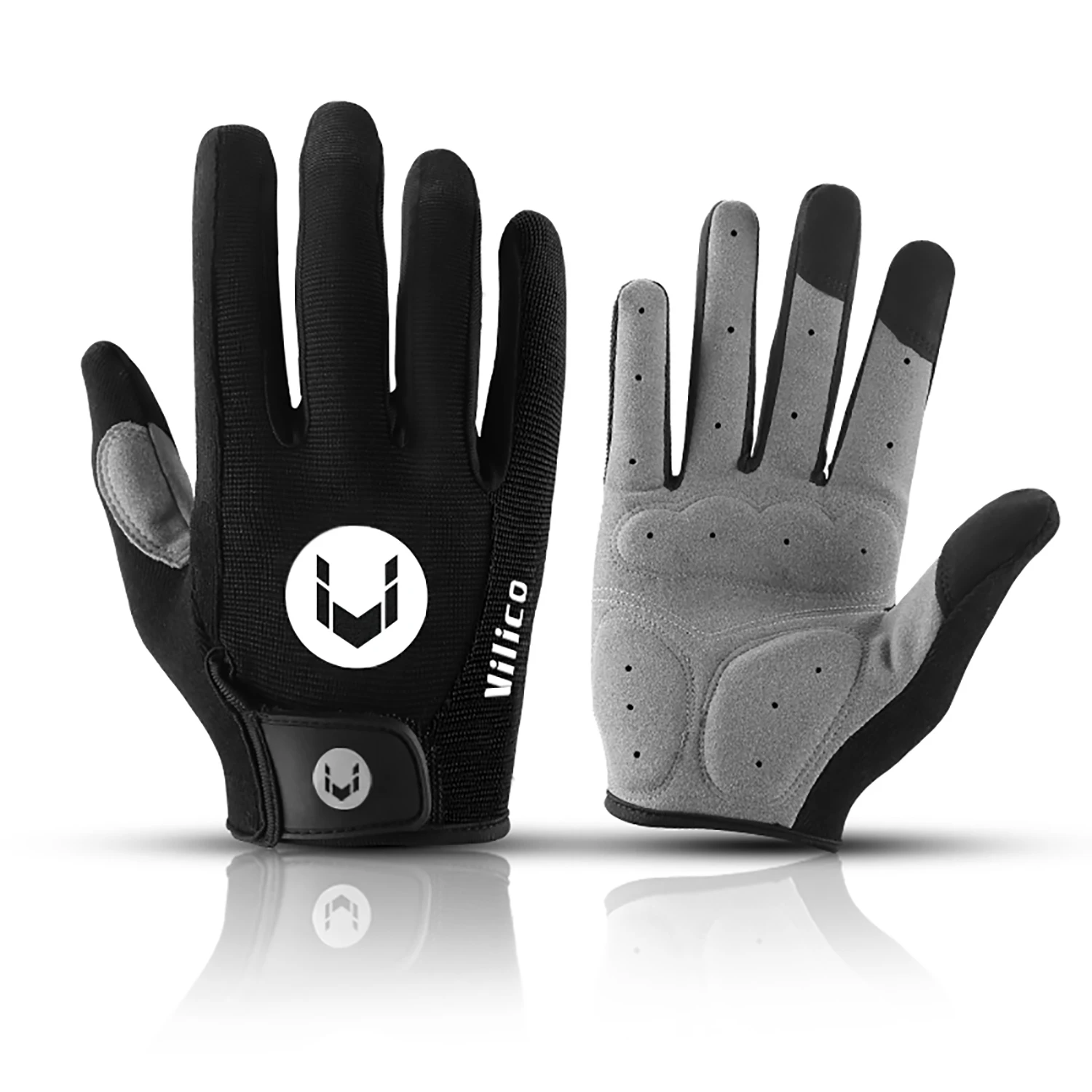 Gants de cyclisme antidérapants à doigts complets, pour vtt, vélo, coussinet pour hommes et femmes, gants de sport respirants et Anti-choc