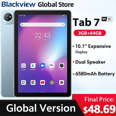 Blackview Tab 7 WIFI 10.1 Inch Tablet HD+ Display 5GB(3+2 Expand) RAM 64GB ROM 6580mAh Battery